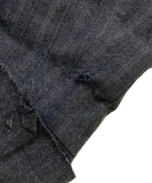 COMME des GARCONS HOMME（コムデギャルソン オム）COMME des GARCONS HOMME (コムデギャルソン オム) ストライプウールパンツ ブラック サイズ:Mの古着・服飾アイテム