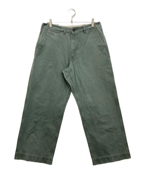 BEAMS PLUS（ビームスプラス）BEAMS PLUS (ビームスプラス) MIL Trousers Herringbone カーキ サイズ:Mの古着・服飾アイテム