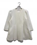 LAUBEローブ）の古着「Double Knit Peplum Jacket　25SP-08」｜ホワイト