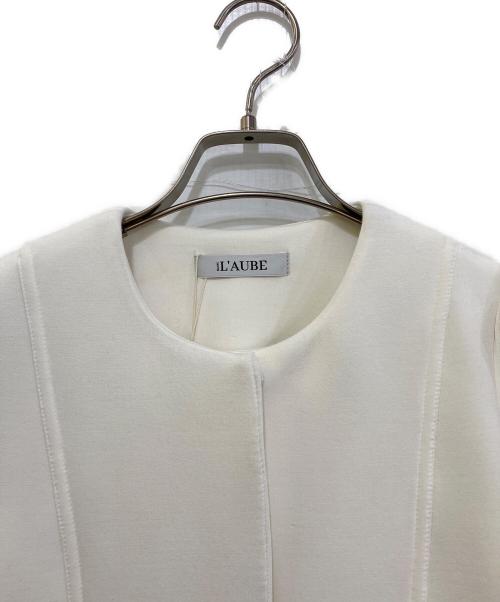 LAUBE（ローブ）LAUBE (ローブ) Double Knit Peplum Jacket　25SP-08 ホワイト サイズ:F 未使用品の古着・服飾アイテム