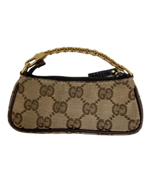 GUCCI（グッチ）GUCCI (グッチ) GGキャンバスホースビットコインケース　115291 ベージュの古着・服飾アイテム