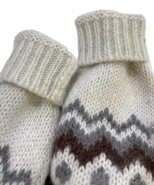 BATONER（バトナ―）BATONER (バトナ―) MOHAIR NORDIC CREW NECK アイボリー×グレー サイズ:2の古着・服飾アイテム