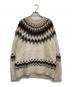 BATONER（バトナ―）の古着「MOHAIR NORDIC CREW NECK」｜アイボリー×グレー