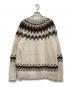 BATONER (バトナ―) MOHAIR NORDIC CREW NECK アイボリー×グレー サイズ:2：15000円