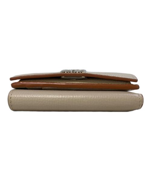 LOEWE（ロエベ）LOEWE (ロエベ) アナグラム トライフォールド ウォレット C821TR2X02 グレー×ブラウンの古着・服飾アイテム