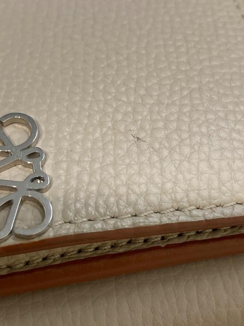 LOEWE（ロエベ）LOEWE (ロエベ) アナグラム トライフォールド ウォレット C821TR2X02 グレー×ブラウンの古着・服飾アイテム