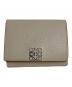 LOEWE（ロエベ）の古着「アナグラム トライフォールド ウォレット C821TR2X02」｜グレー×ブラウン