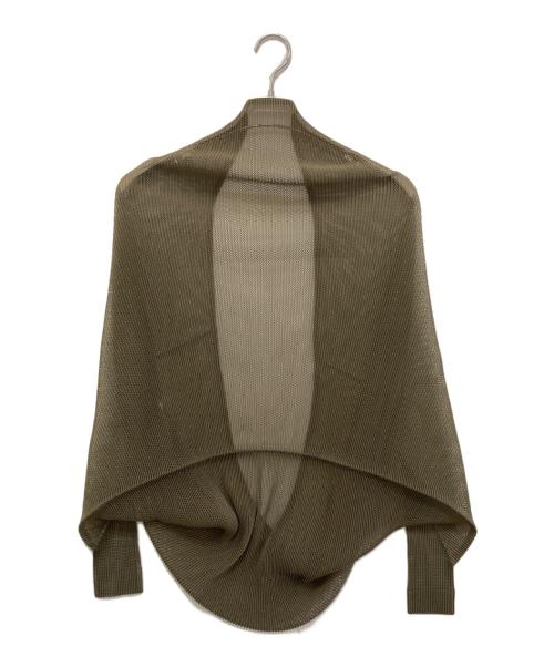 PLEATS PLEASE（プリーツプリーズ）PLEATS PLEASE (プリーツプリーズ) ボレロカーディガン　PP43-F0263　 グリーン サイズ:Freeの古着・服飾アイテム