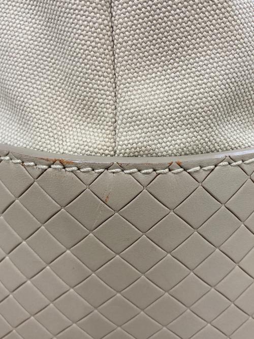 BOTTEGA VENETA（ボッテガベネタ）BOTTEGA VENETA (ボッテガベネタ) イントレチャートトートバッグ ベージュの古着・服飾アイテム