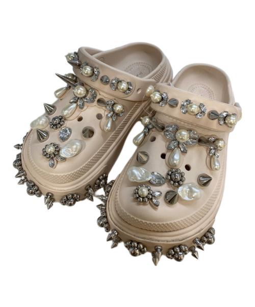crocs（クロックス）crocs (クロックス) Simone Rocha (シモーネ ロシャ) Stomp Clog Dew　210942-0WW ベージュ サイズ:22の古着・服飾アイテム