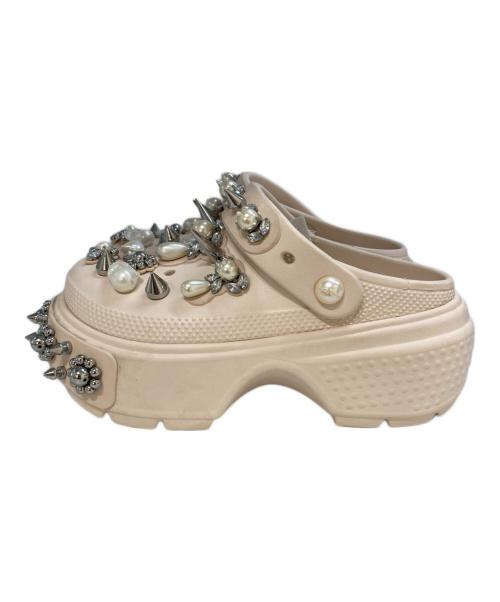 crocs（クロックス）crocs (クロックス) Simone Rocha (シモーネ ロシャ) Stomp Clog Dew　210942-0WW ベージュ サイズ:22の古着・服飾アイテム