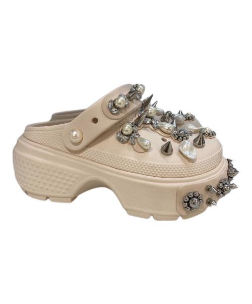 crocs（クロックス）crocs (クロックス) Simone Rocha (シモーネ ロシャ) Stomp Clog Dew　210942-0WW ベージュ サイズ:22の古着・服飾アイテム