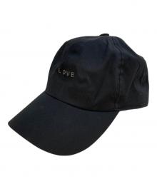 RICK OWENS（リックオウエンス）の古着「Embroidered Baseball Cap - Black　RA01F0800-TEEM4」｜ブラック