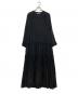 ne quittez pas（ヌキテパ）の古着「COTTON SOLID GATHER LONG DRESS　010492902P」｜ブラック