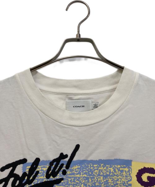 COACH（コーチ）COACH (コーチ) リラックスド グラフィック サーフ Tシャツ CBD50 ホワイト サイズ:Lの古着・服飾アイテム