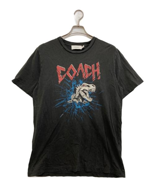 COACH（コーチ）COACH (コーチ) シグネチャー スケルトン レキシー Tシャツ　CAY57 ブラック サイズ:Mの古着・服飾アイテム