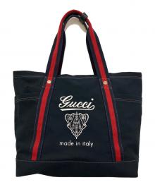 GUCCI（グッチ）の古着「シェリーライン トートバッグ　816863」｜ネイビー