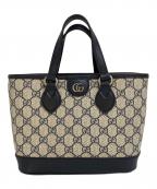 GUCCIグッチ）の古着「オフィディア スモール トートバッグ 811716」｜アイボリー×ネイビー