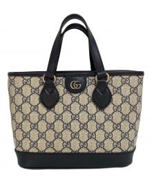 GUCCI（グッチ）の古着「オフィディア スモール トートバッグ 811716」｜アイボリー×ネイビー