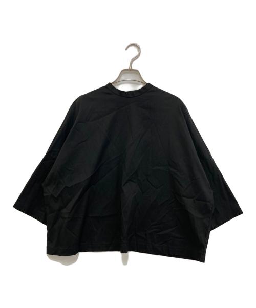 mizuiro-ind（ミズイロインド）mizuiro-ind (ミズイロインド) バックボタンワイドブラウス ブラック サイズ:Freeの古着・服飾アイテム