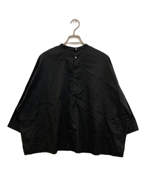 mizuiro-ind（ミズイロインド）mizuiro-ind (ミズイロインド) バックボタンワイドブラウス ブラック サイズ:Freeの古着・服飾アイテム