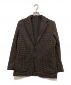 green label relaxingグリーンレーベルリラクシング）の古着「千鳥格子テーラードジャケット　3122-142-1517」｜ブラウン×ブラック