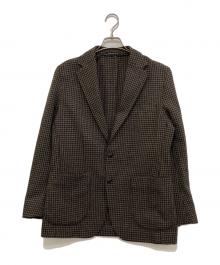 green label relaxing（グリーンレーベルリラクシング）の古着「千鳥格子テーラードジャケット　3122-142-1517」｜ブラウン×ブラック