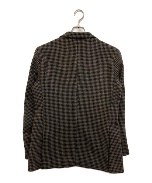 green label relaxing（グリーンレーベルリラクシング）green label relaxing (グリーンレーベルリラクシング) 千鳥格子テーラードジャケット　3122-142-1517 ブラウン×ブラック サイズ:46の古着・服飾アイテム