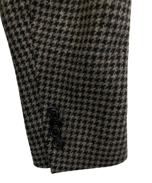 green label relaxing（グリーンレーベルリラクシング）green label relaxing (グリーンレーベルリラクシング) 千鳥格子テーラードジャケット　3122-142-1517 ブラウン×ブラック サイズ:46の古着・服飾アイテム