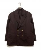 green label relaxingグリーンレーベルリラクシング）の古着「TW オックス ダブル ブレザー ジャケット　3222-1-000019」｜ブラウン