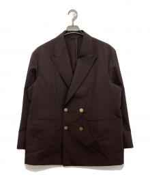 green label relaxing（グリーンレーベルリラクシング）の古着「TW オックス ダブル ブレザー ジャケット　3222-1-000019」｜ブラウン