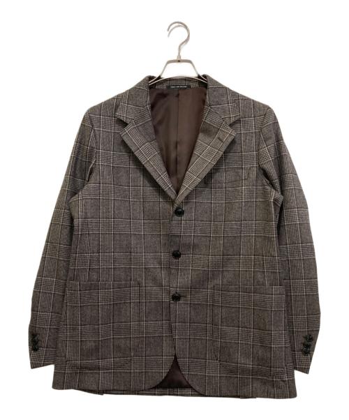 green label relaxing（グリーンレーベルリラクシング）green label relaxing (グリーンレーベルリラクシング) チェックテーラードジャケット　3122-127-1648 ブラウン サイズ:Mの古着・服飾アイテム
