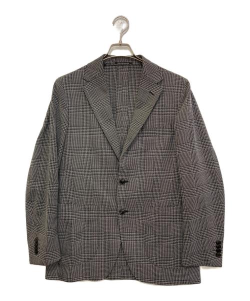 green label relaxing（グリーンレーベルリラクシング）green label relaxing (グリーンレーベルリラクシング) チェックテーラードジャケット　3122-110-1384 ホワイト×ブラック サイズ:46の古着・服飾アイテム
