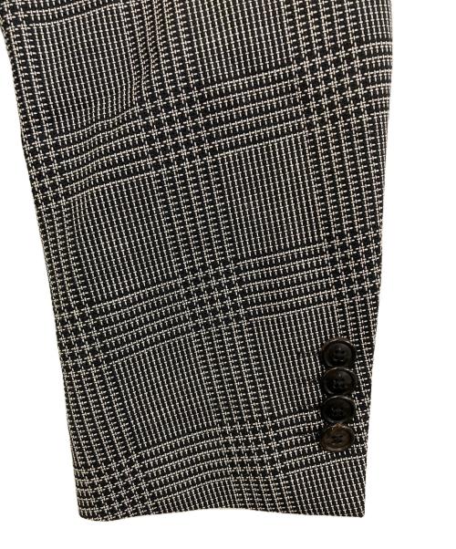 green label relaxing（グリーンレーベルリラクシング）green label relaxing (グリーンレーベルリラクシング) チェックテーラードジャケット　3122-110-1384 ホワイト×ブラック サイズ:46の古着・服飾アイテム