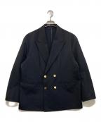 green label relaxingグリーンレーベルリラクシング）の古着「TW オックス ダブル ブレザー ジャケット 3222-1-000019」｜ネイビー