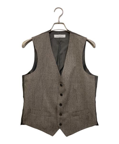 green label relaxing（グリーンレーベルリラクシング）green label relaxing (グリーンレーベルリラクシング) 3ピース千鳥格子セットアップ ブラウン サイズ:46の古着・服飾アイテム