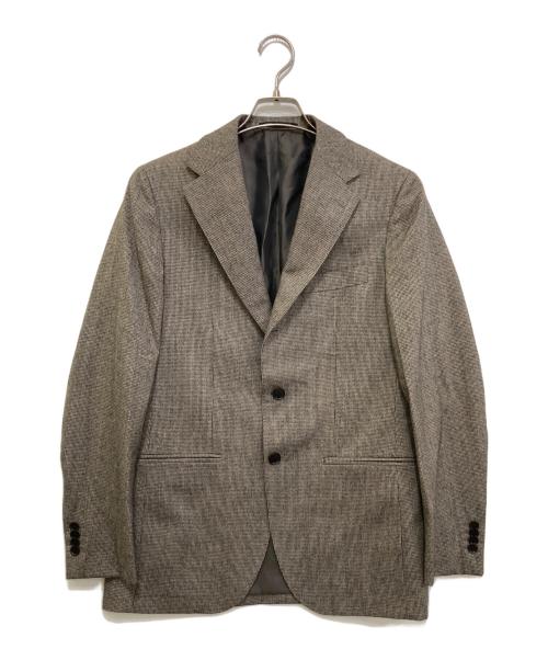 green label relaxing（グリーンレーベルリラクシング）green label relaxing (グリーンレーベルリラクシング) 3ピース千鳥格子セットアップ ブラウン サイズ:46の古着・服飾アイテム