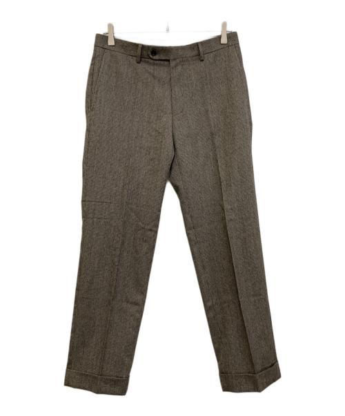 green label relaxing（グリーンレーベルリラクシング）green label relaxing (グリーンレーベルリラクシング) 3ピース千鳥格子セットアップ ブラウン サイズ:46の古着・服飾アイテム