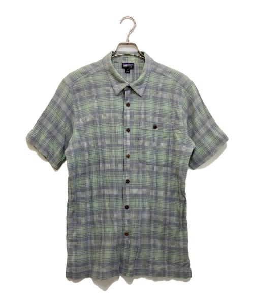 Patagonia（パタゴニア）Patagonia (パタゴニア) ジャガード半袖シャツ　52921 グリーン サイズ:Mの古着・服飾アイテム