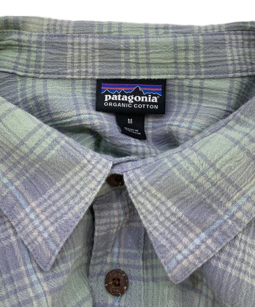 Patagonia（パタゴニア）Patagonia (パタゴニア) ジャガード半袖シャツ　52921 グリーン サイズ:Mの古着・服飾アイテム