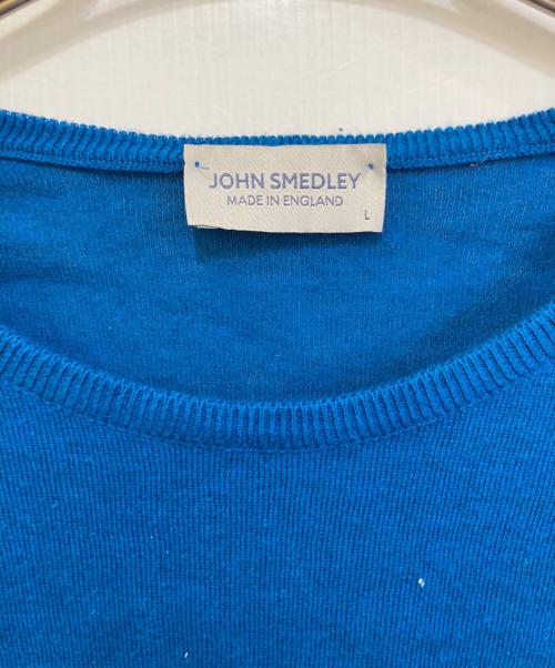 JOHN SMEDLEY（ジョンスメドレー）JOHN SMEDLEY (ジョンスメドレー) ボーダーニット ブルー サイズ:Lの古着・服飾アイテム