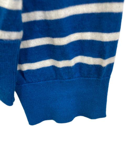 JOHN SMEDLEY（ジョンスメドレー）JOHN SMEDLEY (ジョンスメドレー) ボーダーニット ブルー サイズ:Lの古着・服飾アイテム