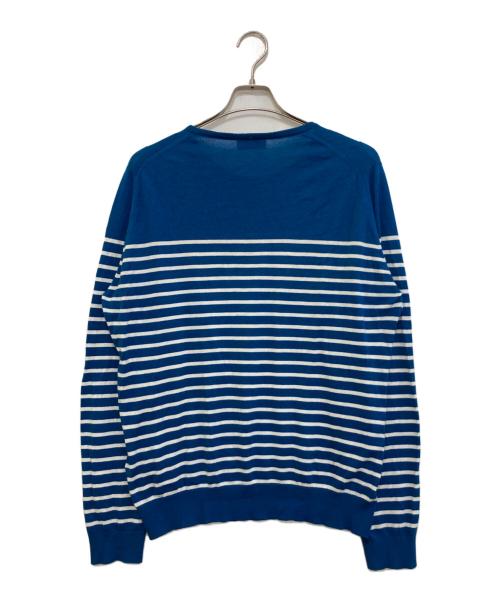 JOHN SMEDLEY（ジョンスメドレー）JOHN SMEDLEY (ジョンスメドレー) ボーダーニット ブルー サイズ:Lの古着・服飾アイテム