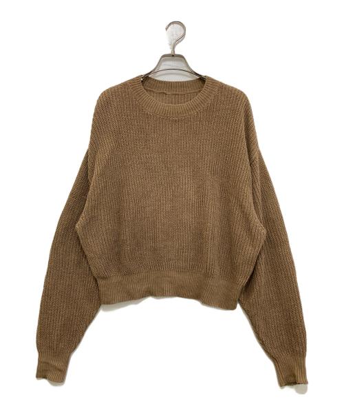 L'appartement（アパルトモン）L'appartement (アパルトモン) LINEN BOYS KNIT　23080560401410 ブラウン サイズ:FREEの古着・服飾アイテム