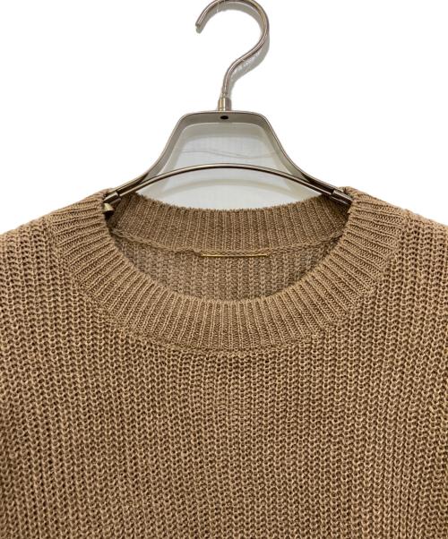 L'appartement（アパルトモン）L'appartement (アパルトモン) LINEN BOYS KNIT　23080560401410 ブラウン サイズ:FREEの古着・服飾アイテム