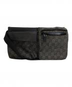 GUCCIグッチ）の古着「GGキャンバス ウエストポーチ」｜ブラック
