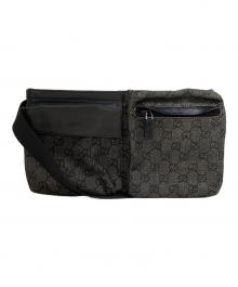 GUCCI（グッチ）の古着「GGキャンバス ウエストポーチ」｜ブラック