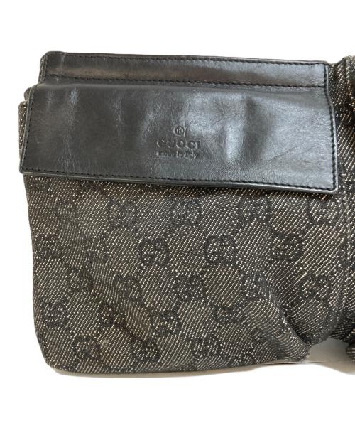 GUCCI（グッチ）GUCCI (グッチ) GGキャンバス ウエストポーチ ブラックの古着・服飾アイテム
