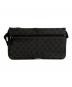 GUCCI (グッチ) GGキャンバス ウエストポーチ ブラック：20000円