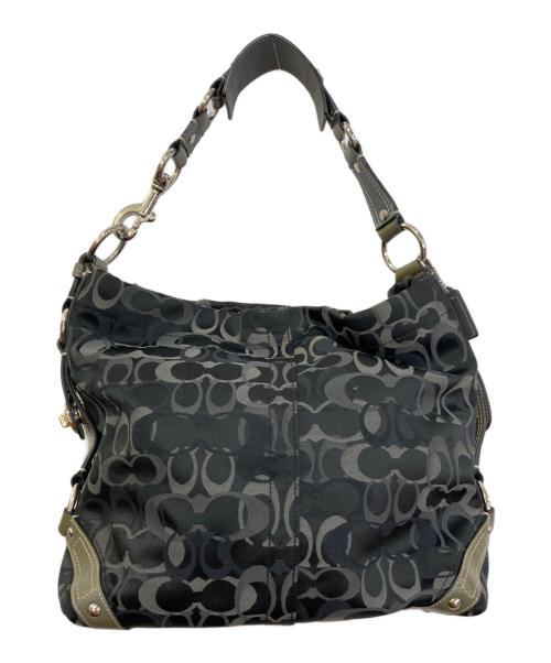 COACH（コーチ）COACH (コーチ) シグネチャーハンドバッグ ブラックの古着・服飾アイテム